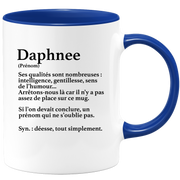 quotedazur - Mug Définition Prénom Daphnee Déesse Tout Simplement - Cadeau Humour Prénom - Idée Cadeau Famille Saint Valentin - Tasse Prénom Daphnee - Idéal Pour Noël Au Bureau