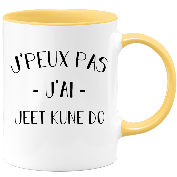 quotedazur - Mug Je Peux Pas J'ai Jeet kune do - Cadeau Humour Sport - Idée Cadeau Original - Tasse Jeet kune do - Idéal Pour Anniversaire Ou Noël