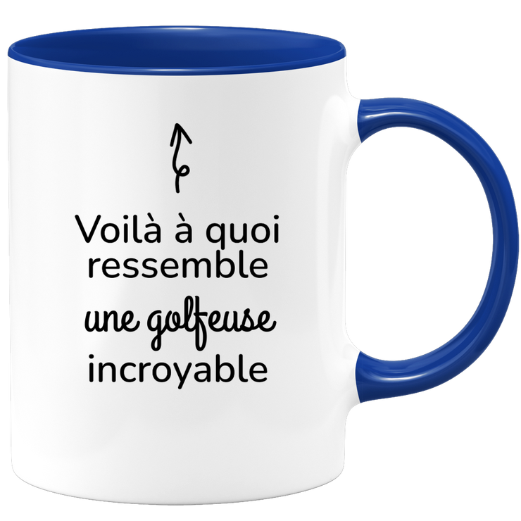 quotedazur - Mug Voilà À Quoi Ressemble Une Golfeuse Incroyable - Cadeau Pour Golfeuse - Cadeau Personnalisé Pour Femme - Cadeau Original Anniversaire Ou Noël