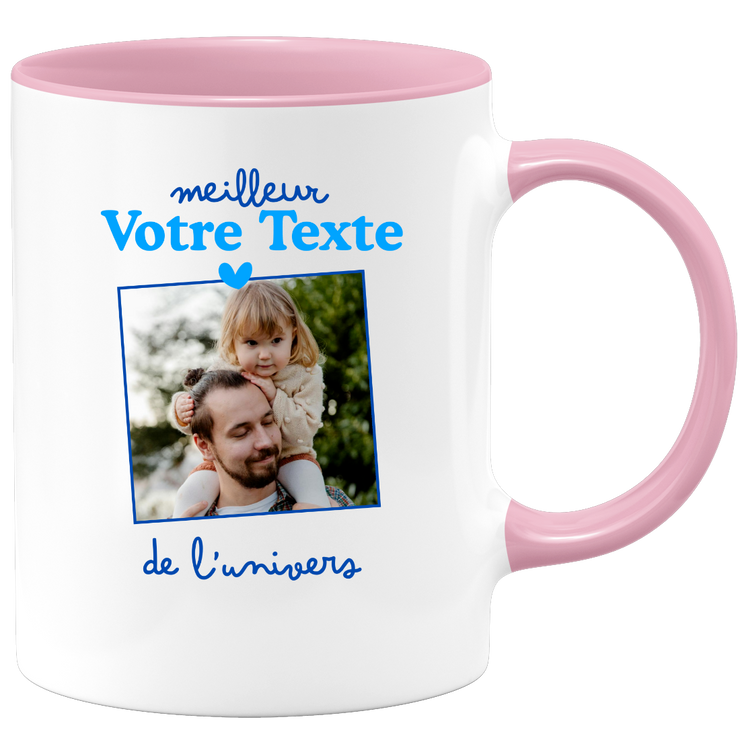 Mug photo personnalisée meilleur de l'univers pour homme - Métier famille prénom couple parent