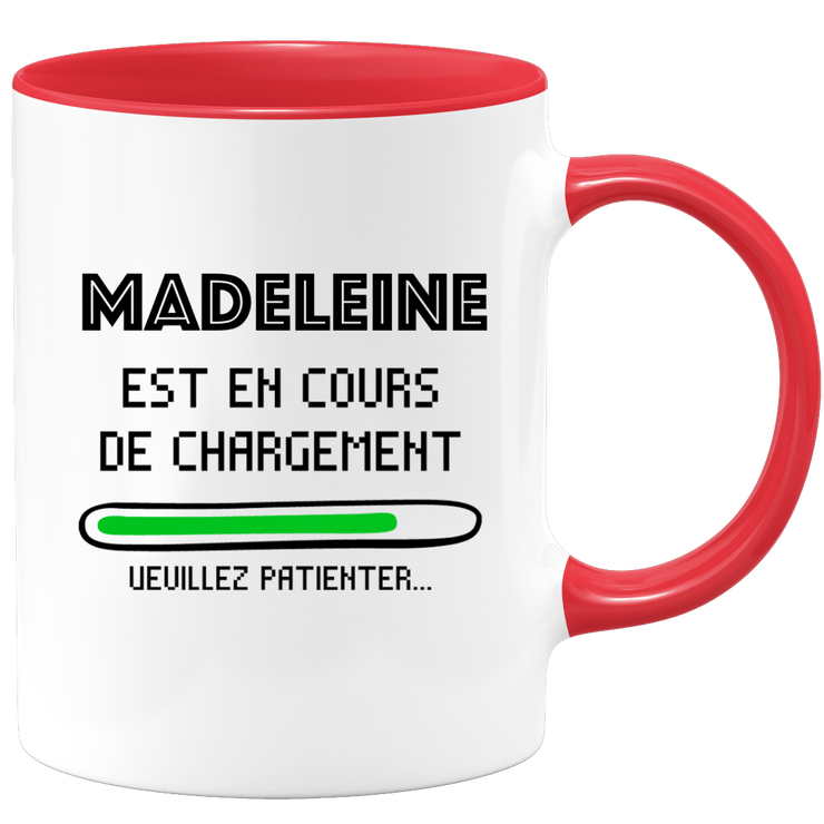 quotedazur - Mug Madeleine Est En Cours De Chargement Veuillez Patienter - Cadeau Madeleine Prénom Femme Personnalisé - Cadeau Annniversaire Noël Adolescent Collègue