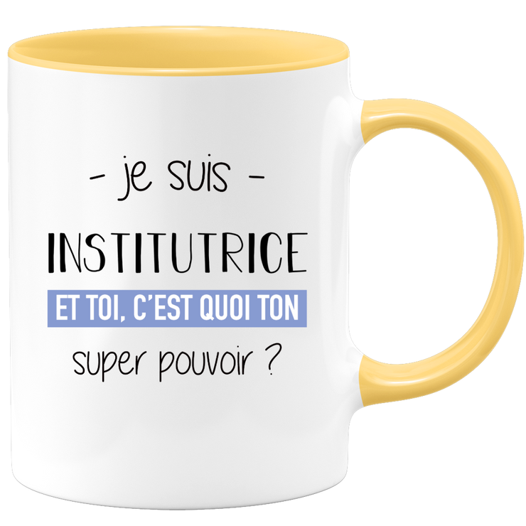 Super power teacher mug - funny humor teacher woman gift ideal for birthday