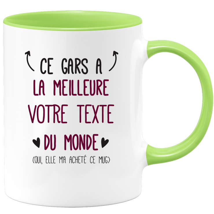 Mug personnalisable ce gars a la meilleure femme du monde