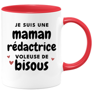 quotedazur - Mug I Am A Mum Writer Thief Of Kisses - Original Mother's Day Gift - Gift Idea For Mom Birthday - Gift For Future Mom Birth