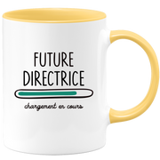 quotedazur - Mug Future Directrice Chargement En Cours - Cadeau Humour Promotion Travail - Idée Cadeau Départ Collègue - Tasse Chef Directrice - Idéal Pour Noël Au Bureau