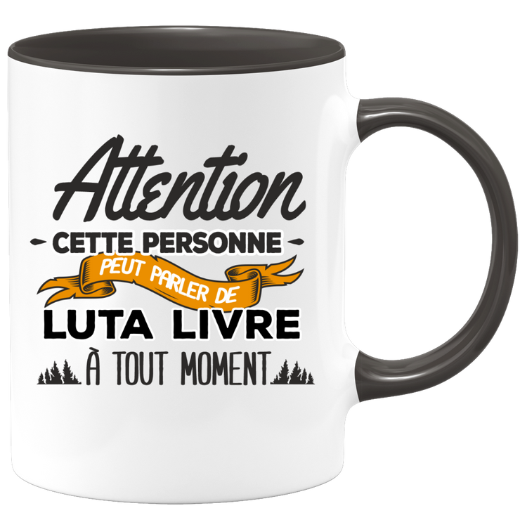 quotedazur - Mug Cette Personne Peut Parler De Luta Livre À Tout Moment - Cadeau Humour Sport - Idée Cadeau Original     - Tasse Luta Livre - Anniversaire Ou Noël