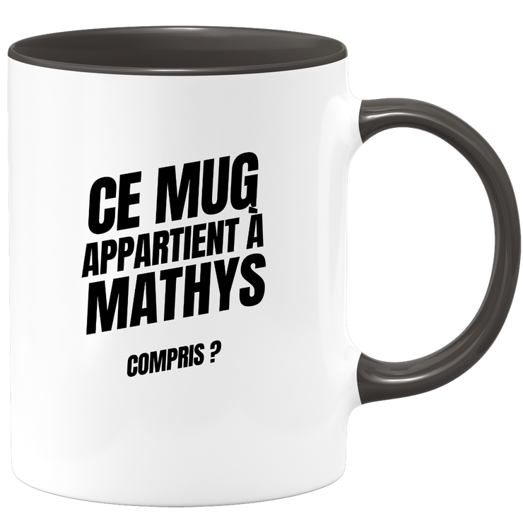 Mug Ce mug appartient à Mathys, compris ?