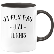 quotedazur - Mug Je Peux Pas J'ai Tennis - Cadeau Humour Sport - Idée Cadeau Original - Tasse Tennis - Idéal Pour Anniversaire Ou Noël