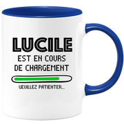 quotedazur - Mug Lucile Est En Cours De Chargement Veuillez Patienter - Cadeau Lucile Prénom Femme Personnalisé - Cadeau Annniversaire Noël Adolescent Collègue