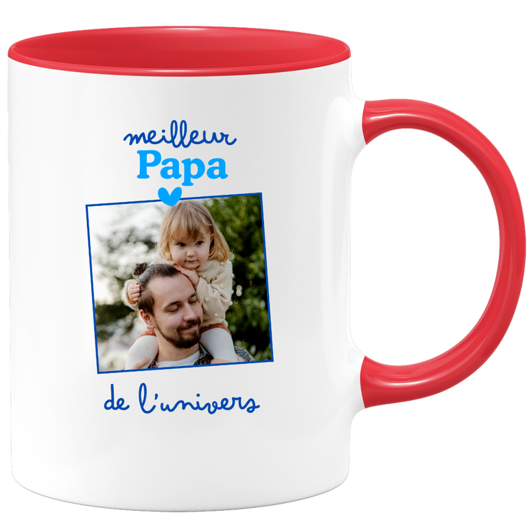 Mug Meilleur papa de l'univers - Mug personnalisé avec photo famille