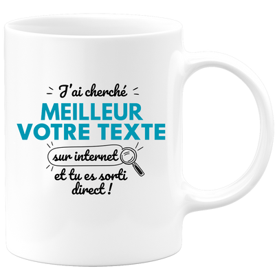 Mug personnalisable homme J'ai cherché Meilleur sur Internet - Métier Passion Sport