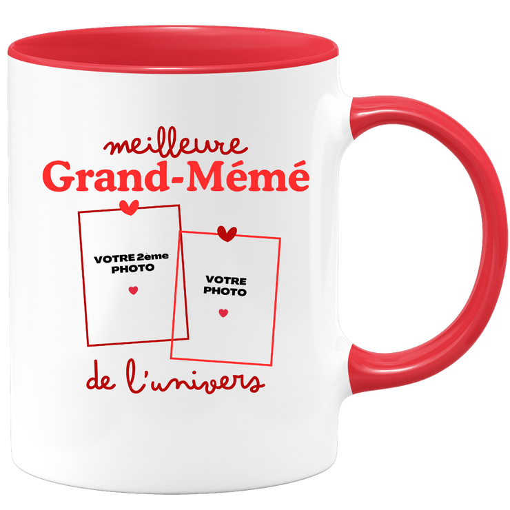 Mug Meilleure Grand-mémé de l'univers - Mug personnalisé avec 2 photos famille