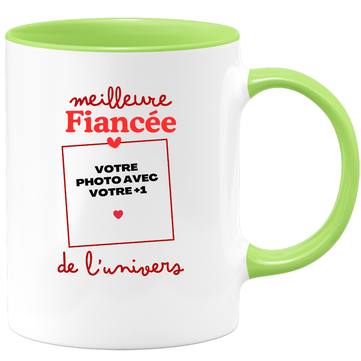 Mug Meilleure Fiancée de l'univers - Mug personnalisé avec photo couple