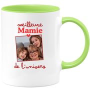 Mug Meilleure mamie de l'univers - Mug personnalisé avec photo famille