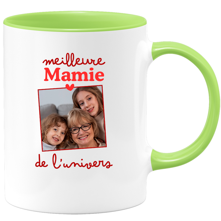 Mug Meilleure mamie de l'univers - Mug personnalisé avec photo famille