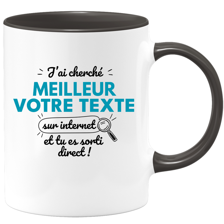 Mug personnalisable homme J'ai cherché Meilleur sur Internet - Métier Passion Sport