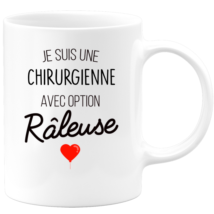quotedazur - Mug Je Suis Une Chirurgienne Avec Option Râleuse - Cadeau Idéal Pour Chirurgienne - Cadeau Personnalisé Pour Femme - Cadeau Original Pour Anniversaire Ou Noël
