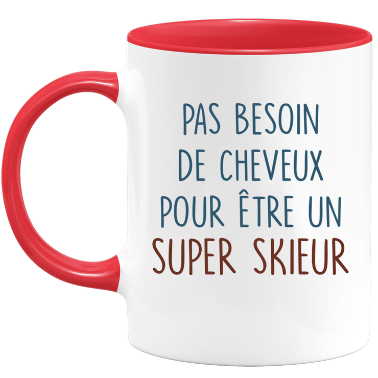 Mug pas besoin de cheveux pour être un super Skieur