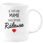 quotedazur - Mug Je Suis Une Mamie Avec Option Râleuse - Cadeau Idéal Pour Mamie - Cadeau Personnalisé Pour Femme - Cadeau Original Pour Anniversaire Ou Noël