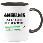 quotedazur - Mug Anselme Est En Cours De Chargement Veuillez Patienter - Cadeau Anselme Prénom Homme Personnalisé - Cadeau Annniversaire Noël Adolescent Collègue