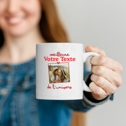 Mug photo personnalisée meilleure de l'univers pour femme - Métier famille prénom couple parent