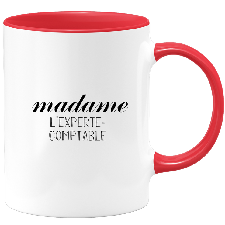 quotedazur - Mug Madame L'Experte Comptable - Cadeau Pour Experte comptable - Cadeau Personnalisé Pour Femme - Cadeau Original Anniversaire Ou Noël