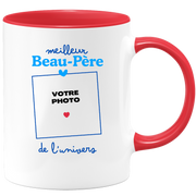 Mug Meilleur Beau-père de l'univers - Mug personnalisé avec photo famille
