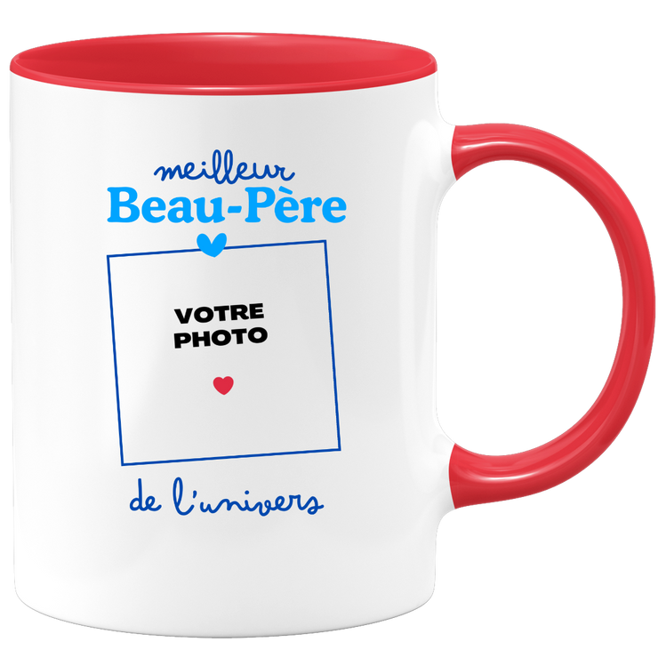 Mug Meilleur Beau-père de l'univers - Mug personnalisé avec photo famille