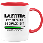 quotedazur - Mug Laetitia Est En Cours De Chargement Veuillez Patienter - Cadeau Laetitia Prénom Femme Personnalisé - Cadeau Annniversaire Noël Adolescent Collègue