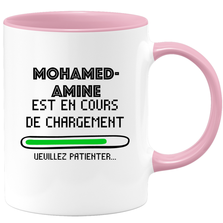 quotedazur - Mug Mohamed-Amine Est En Cours De Chargement Veuillez Patienter - Cadeau Mohamed-Amine Prénom Homme Personnalisé - Cadeau Annniversaire Noël Adolescent Collègue