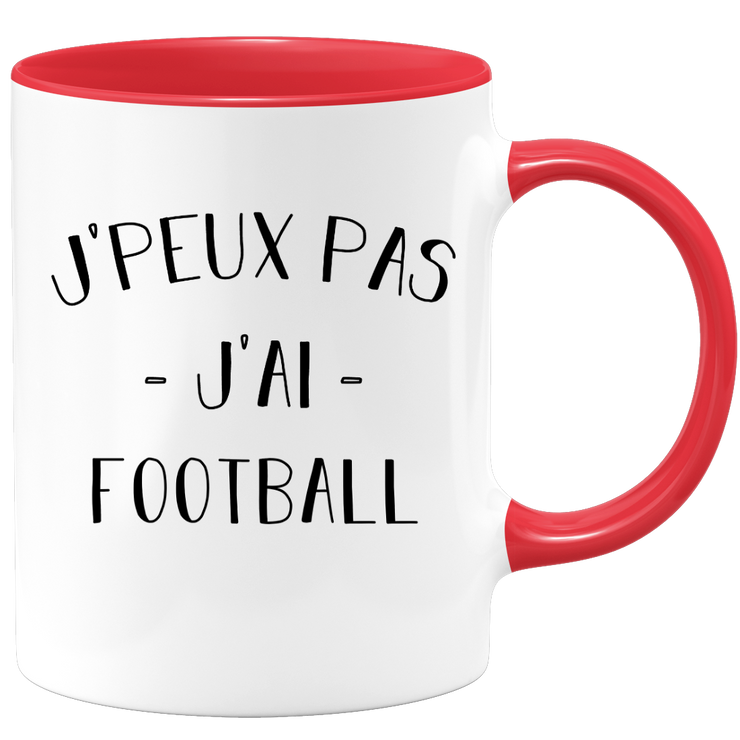 quotedazur - Mug Je Peux Pas J'ai Football - Cadeau Humour Sport - Idée Cadeau Original - Tasse Football - Idéal Pour Anniversaire Ou Noël