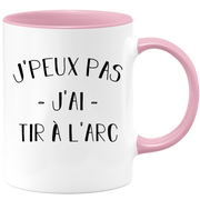 quotedazur - Mug Je Peux Pas J'ai Tir a l arc - Cadeau Humour Sport - Idée Cadeau Original - Tasse Tir a l arc - Idéal Pour Anniversaire Ou Noël