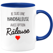 quotedazur - Mug Je Suis Une Handballeuse Avec Option Râleuse - Cadeau Idéal Pour Handballeuse - Cadeau Personnalisé Pour Femme - Cadeau Original Pour Anniversaire Ou Noël