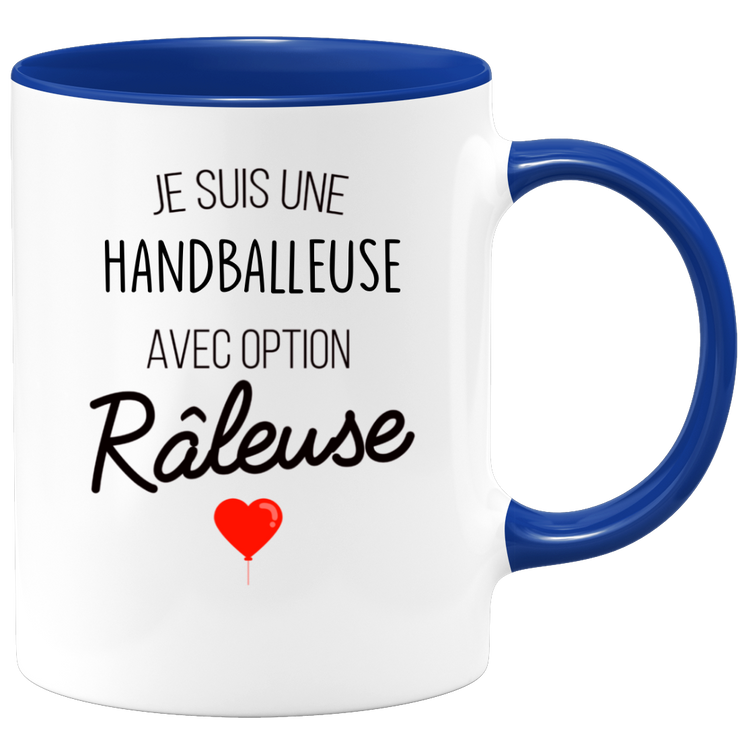 quotedazur - Mug Je Suis Une Handballeuse Avec Option Râleuse - Cadeau Idéal Pour Handballeuse - Cadeau Personnalisé Pour Femme - Cadeau Original Pour Anniversaire Ou Noël