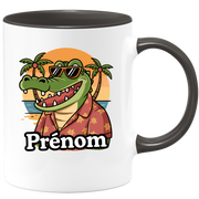 Mug Crocodile Retraité Personnalisé - Personnalisable Ajoutez un Prénom