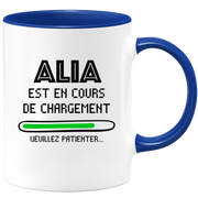 quotedazur - Mug Alia Est En Cours De Chargement Veuillez Patienter - Cadeau Alia Prénom Femme Personnalisé - Cadeau Annniversaire Noël Adolescent Collègue
