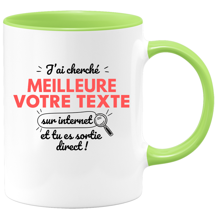 Mug personnalisable femme J'ai cherché Meilleure sur Internet - Métier Passion Sport