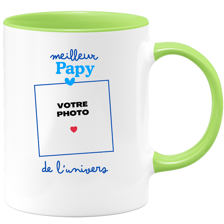 Mug Meilleur Papy de l'univers - Mug personnalisé avec photo famille