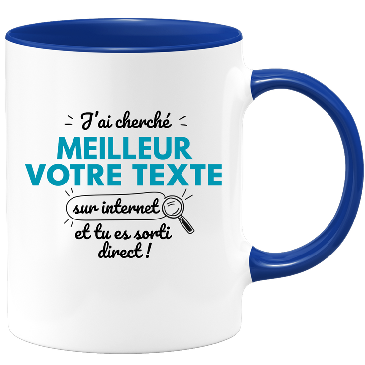 Mug personnalisable homme J'ai cherché Meilleur sur Internet - Métier Passion Sport