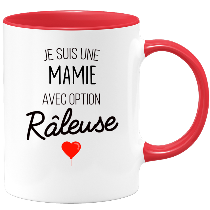quotedazur - Mug Je Suis Une Mamie Avec Option Râleuse - Cadeau Idéal Pour Mamie - Cadeau Personnalisé Pour Femme - Cadeau Original Pour Anniversaire Ou Noël