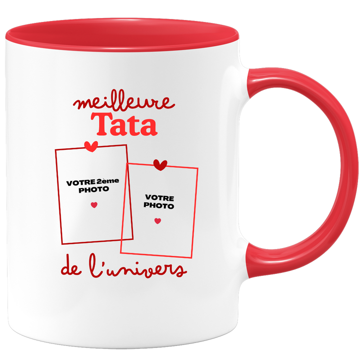 Mug Meilleure Tata de l'univers - Mug personnalisé avec 2 photos famille