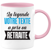 Mug personnalisable La Légende a pris sa retraite