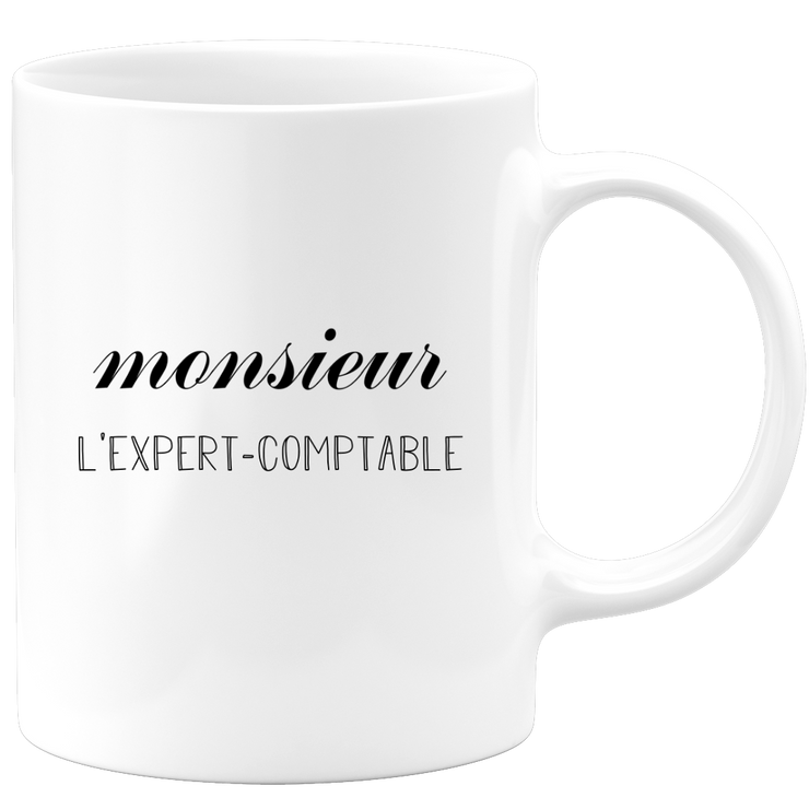 quotedazur - Mug Monsieur Le Expert comptable - Cadeau Humour Métier Travail  - Idée Cadeau Expert comptable Pot De Départ Chef Mutation - Tasse Cadeau Retraite Noël Au Bureau