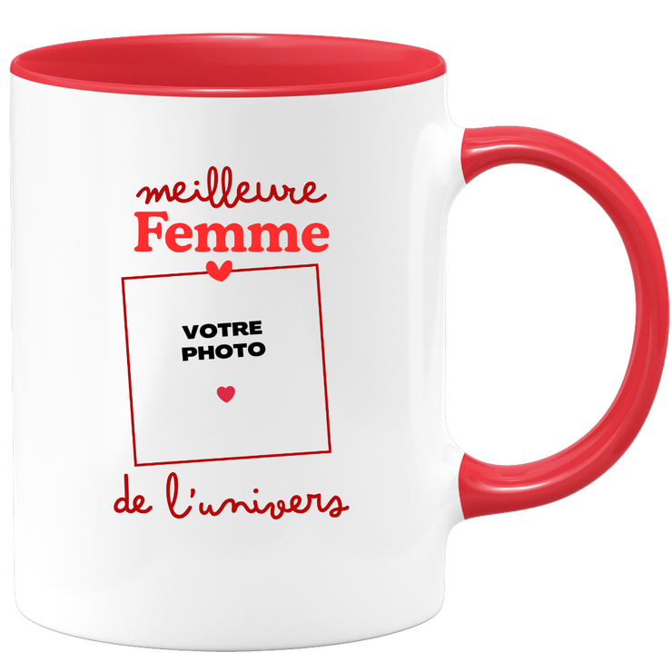 Mug Meilleure Femme de l'univers - Mug personnalisé avec photo famille