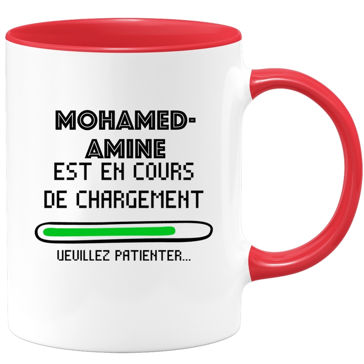 quotedazur - Mug Mohamed-Amine Est En Cours De Chargement Veuillez Patienter - Cadeau Mohamed-Amine Prénom Homme Personnalisé - Cadeau Annniversaire Noël Adolescent Collègue