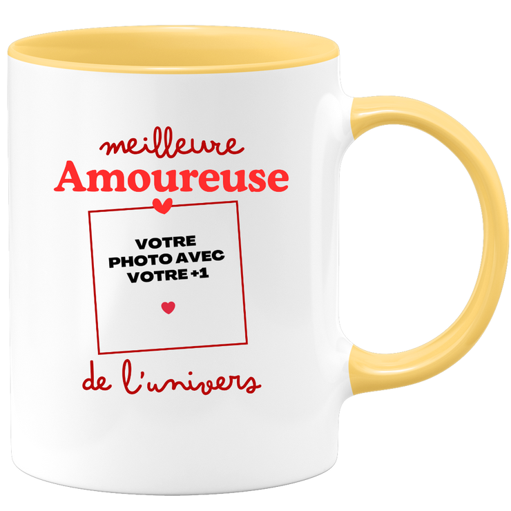 Mug Meilleure Amoureuse de l'univers - Mug personnalisé avec photo couple