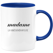 quotedazur - Mug Madame La Kinesitherapeute - Cadeau Pour Kinesitherapeute - Cadeau Personnalisé Pour Femme - Cadeau Original Anniversaire Ou Noël