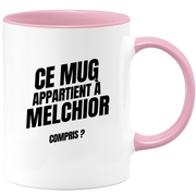 Mug Ce mug appartient à Melchior, compris ?