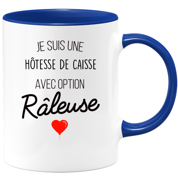 quotedazur - Mug Je Suis Une Hôtesse De Caisse Avec Option Râleuse - Cadeau Idéal Pour Hôtesse De Caisse - Cadeau Personnalisé Pour Femme - Cadeau Original Pour Anniversaire Ou Noël