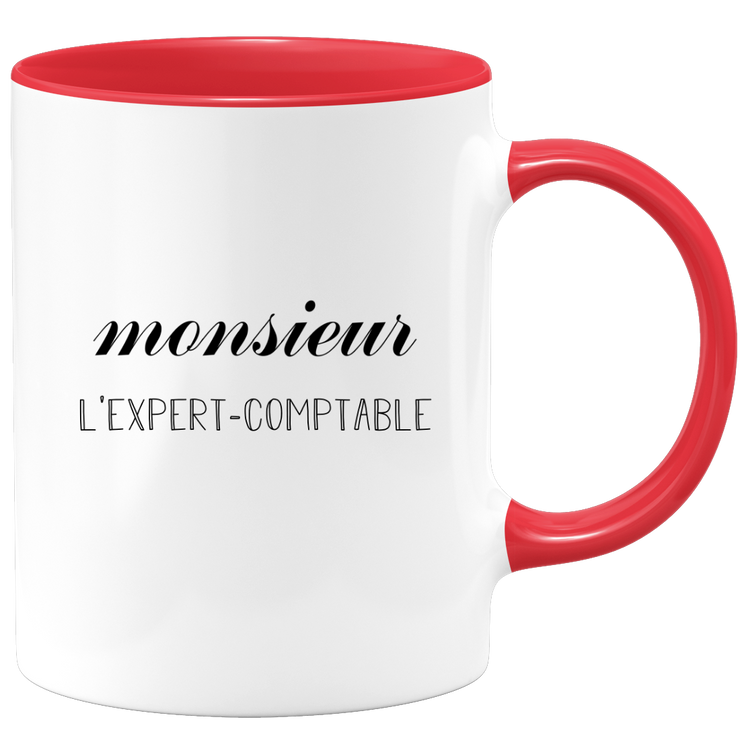 quotedazur - Mug Monsieur Le Expert comptable - Cadeau Humour Métier Travail  - Idée Cadeau Expert comptable Pot De Départ Chef Mutation - Tasse Cadeau Retraite Noël Au Bureau